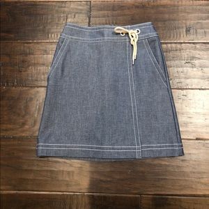 Women’s Ann Taylor Chambray Skirt Size O Petite.